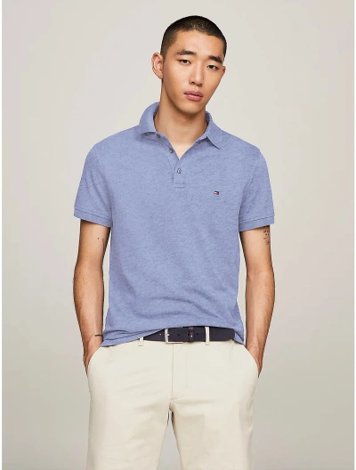 Tommy Hilfiger Slim Fit Tommy Polo In Medium Blue Heather