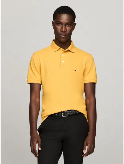 Tommy Hilfiger Slim Fit Tommy Polo In Mustard