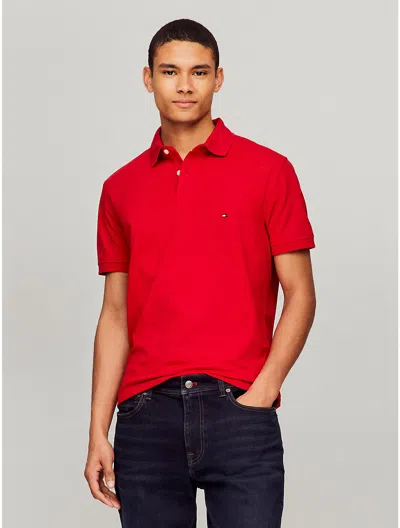 Tommy Hilfiger Slim Fit Tommy Polo In Primary Red