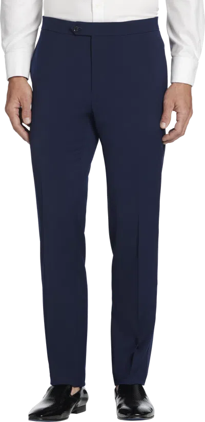 Tommy Hilfiger Slim Fit Wool Blend Tuxedo Pants In Blue