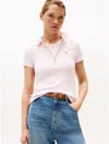 Tommy Hilfiger Slim Fit Essential Zip Polo In Light Pink
