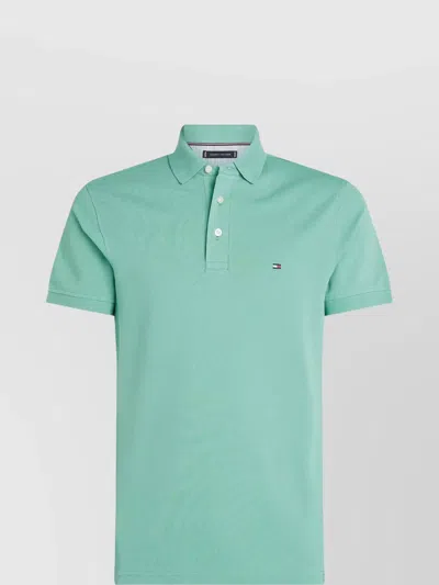 Tommy Hilfiger Slim Polo With Collar In Green