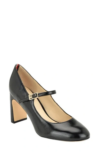 Tommy Hilfiger Sloane Faux Leather Mary Jane Pump In Black