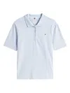 Tommy Hilfiger Slim-fit Cotton-blend Polo Shirt In Blue