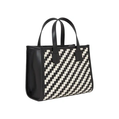 Tommy Hilfiger Small Striped Tote Bag In Black