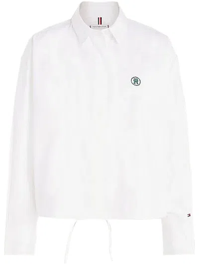 Tommy Hilfiger Smd Blouson Drawstring Ls Shirt Clothing In Bianco