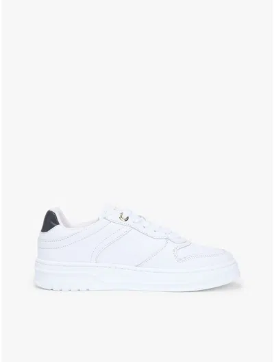 Tommy Hilfiger Smooth Leather Cupsole Sneaker In White