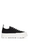 Tommy Hilfiger Platform Lace-up Trainers In Black