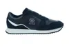 Tommy Hilfiger Embroidered Th Monogram Low-top Sneakers In Blu Blu E Verdi
