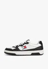 Tommy Hilfiger Leather Cupsole Fine Cleat Trainers In White