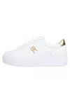 Tommy Hilfiger Sneakers Platform Court Sneaker Metallics In Bianco