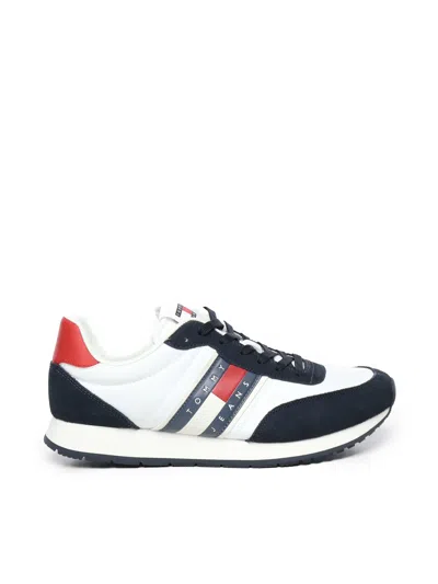 TOMMY HILFIGER SNEAKERS RUNNING IN CAMOSCIO CON LOGO