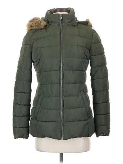 Pre-owned Tommy Hilfiger Snow Jacket In Green