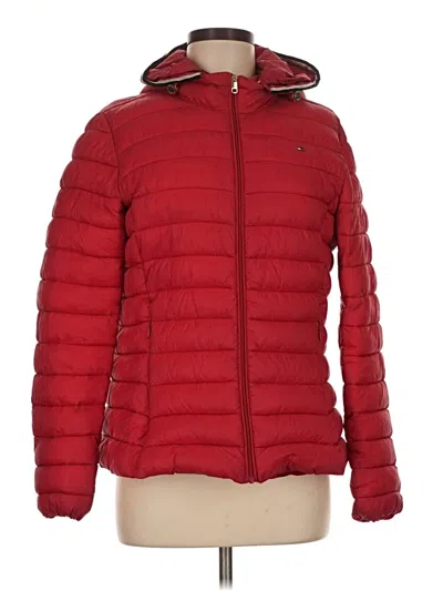 Pre-owned Tommy Hilfiger Snow Jacket In Red