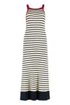 Tommy Hilfiger Robe Longue En Maille À Rayures