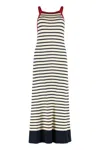 Tommy Hilfiger Robe Longue En Maille À Rayures