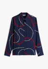 Tommy Hilfiger Soft Viscose Regular Ls Shirt In Blue