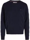 Tommy Hilfiger Relaxed-fit Sweater In Woven Knit In Blue