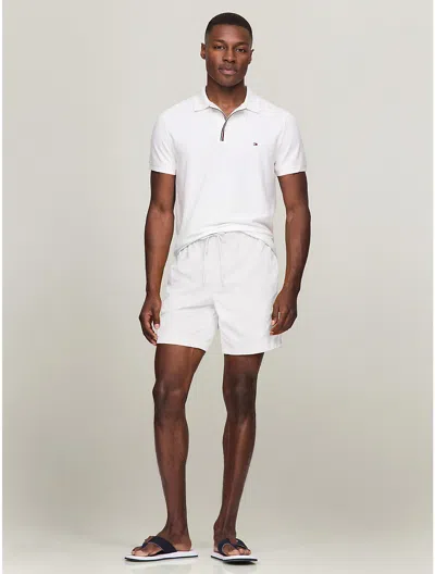 Tommy Hilfiger Solid 7" Swim Trunk In Optic White