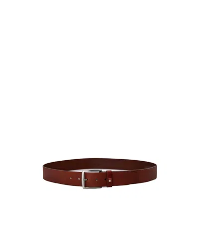 Tommy Hilfiger Solid Color Leather Belt In White