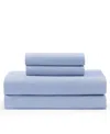 Tommy Hilfiger Solid 144-thread Count Cotton Chambray Washed 3-pc. Sheet Set, Twin In Blue