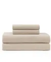 Tommy Hilfiger Solid 144-thread Count Cotton Chambray Washed 4-pc. Sheet Set, Full In Khaki
