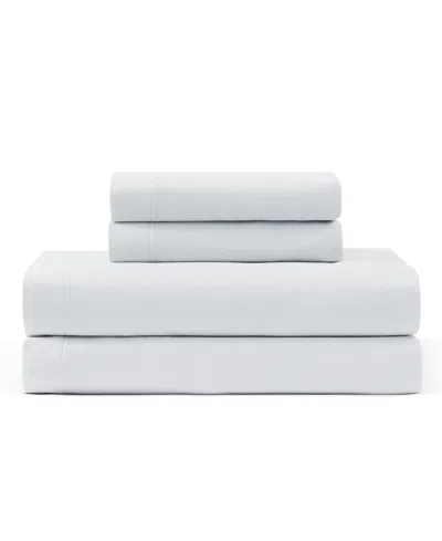 Tommy Hilfiger Solid 144-thread Count Cotton Chambray Washed 4-pc. Sheet Set, Queen In Light Sky Blue