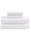 Tommy Hilfiger Solid 200-thread Count Cotton Percale 4-pc. Sheet Set, King In White