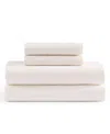 Tommy Hilfiger Solid 200-thread Count Cotton Percale 4-pc. Sheet Set, Queen In Ivory
