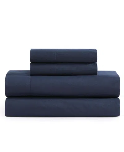 TOMMY HILFIGER SOLID 200-THREAD COUNT COTTON PERCALE 4-PC. SHEET SET, QUEEN