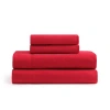 Tommy Hilfiger Solid Cotton Percale Sheet Set In Red
