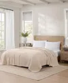 Tommy Hilfiger Solid Cotton Pique Blanket, Full/queen