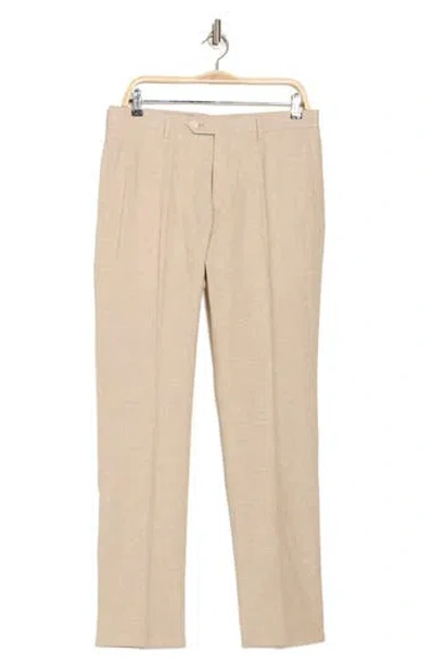 Tommy Hilfiger Solid Linen Blend Flat Front Suit Pants
