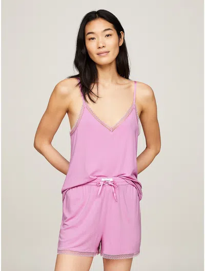 Tommy Hilfiger Solid Modal Cami In Sweet Pea Pink