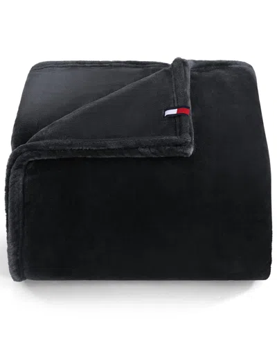 Tommy Hilfiger Solid Plush Blanket, Twin