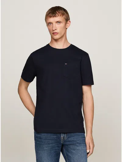 Tommy Hilfiger Solid Pocket T In Navy