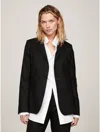 Tommy Hilfiger Solid Stretch Blazer In Black