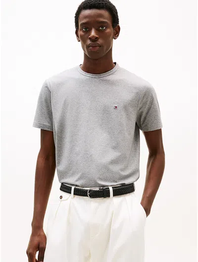 Tommy Hilfiger Solid Tech T In Medium Grey Heather