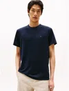 Tommy Hilfiger T-shirt With Round Neck And Short Sleeves In Navy