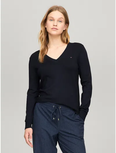 Tommy Hilfiger Viscose In Navy