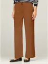 Tommy Hilfiger Tribeca Womens Pocket Corduroy Straight Leg Jeans In Natural Cognac