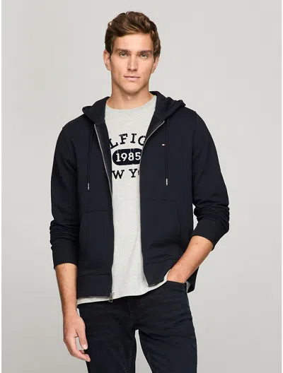 Tommy Hilfiger Solid Zip Hoodie In Navy