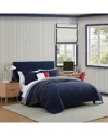 Tommy Hilfiger Solid Washed Microfiber 2-pc. Quilt Set, Twin In Blue