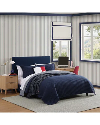 Tommy Hilfiger Solid/gardecheck Solid Washed Quilt Set