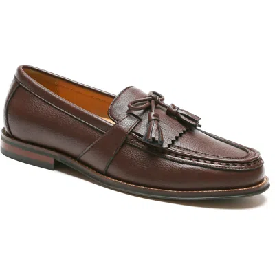Tommy Hilfiger Sphan Kiltie Fringe Tassel Loafer In Dark Brown
