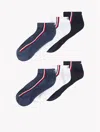 Tommy Hilfiger Sport Ankle Sock 3 In Faded Indigo / Multi