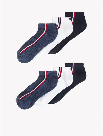 Tommy Hilfiger Sport Ankle Sock 3 In Faded Indigo / Multi