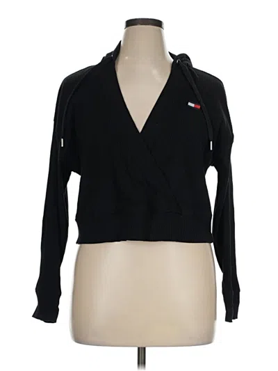 Pre-owned Tommy Hilfiger Sport Cardigan Sweater In Black