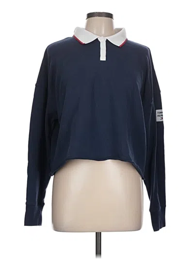 Pre-owned Tommy Hilfiger Sport Long Sleeve Polo Shirt In Blue