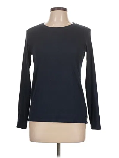 Pre-owned Tommy Hilfiger Sport Long Sleeve Top Black Crew Neck Tops
